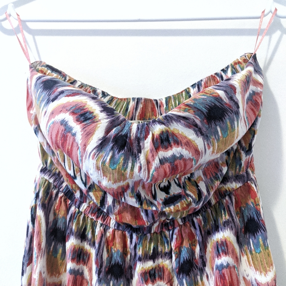 BB Dakota High Low Strapless Peacock Dress